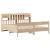 Pat cu bibliotecă fără saltea, 180x200 cm, lemn masiv de pin GartenMobel Dekor