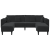 Canapea din catifea cu pernă cu pernă 3 pcs Negru 208 cm Catifea GartenMobel Dekor