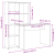 Birou cu raft cu depozitare Alb 138.5 x 55 x 143 cm Lemn compozit GartenMobel Dekor
