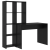 Birou cu raft Stejar negru 138.5 x 55 x 143 cm Lemn compozit GartenMobel Dekor
