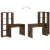 Birou cu raft Stejar afumat 138.5 x 55 x 143 cm Lemn compozit GartenMobel Dekor