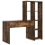 Birou cu raft Stejar afumat 138.5 x 55 x 143 cm Lemn compozit GartenMobel Dekor