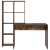 Birou cu raft Stejar afumat 138.5 x 55 x 143 cm Lemn compozit GartenMobel Dekor
