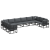 Set de canapele pentru grădină 10 pcs Negru 423 x 213 x 71 cm GartenMobel Dekor