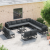 Set de canapele pentru grădină 14 pcs Negru 70 x 70 x 32 cm GartenMobel Dekor