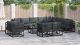 Set de canapele pentru grădină 13 pcs Negru 70 x 70 x 32 cm GartenMobel Dekor