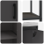 Set de depozitare pentru bucătărie 2 pcs Negru 150 x 50 x 92 cm GartenMobel Dekor