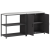 Set de depozitare pentru bucătărie 2 pcs Negru 150 x 50 x 92 cm GartenMobel Dekor