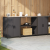 Set de depozitare pentru bucătărie 3 pcs Negru 210 x 50 x 92 cm GartenMobel Dekor