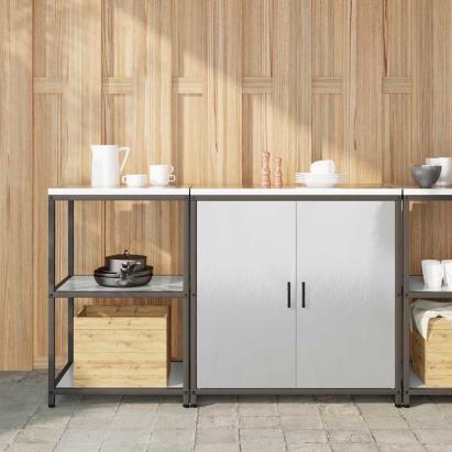 Set de depozitare pentru bucătărie cu raft cu depozitare Ajustabil 2 pcs Argintiu GartenMobel Dekor