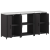 Set de depozitare pentru bucătărie 3 pcs Negru 180 x 50 x 92 cm GartenMobel Dekor