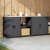 Set de Depozitare pentru Bucătărie cu raft Altele cu depozitare cu ușă 3 pcs Antracit GartenMobel Dekor