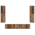 Set comodă TV 7 pcs Lemn vechi 80 x 30 x 30.5 cm Lemn compozit GartenMobel Dekor