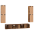 Set comodă TV 7 pcs Lemn vechi 80 x 30 x 30.5 cm Lemn compozit GartenMobel Dekor