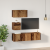 Set unitate TV Altele cu depozitare cu ușă 4 pcs Lemn vechi 60 x 30 x 30 cm GartenMobel Dekor