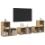 Set dulap TV cu raft cu depozitare 6 pcs Stejar Artizanal Lemn compozit GartenMobel Dekor