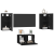 Set comodă TV cu raft 3 pcs Stejar negru 60 x 30 x 30.5 cm GartenMobel Dekor
