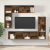 Set comodă TV cu depozitare 4 pcs Lemn vechi Lemn compozit GartenMobel Dekor