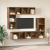 Set comodă TV cu depozitare 4 pcs Lemn vechi Lemn compozit GartenMobel Dekor