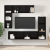 Set comodă TV cu depozitare 4 pcs Stejar negru Lemn compozit GartenMobel Dekor