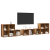 Set dulap TV cu raft cu depozitare 8 pcs Lemn Vechi Lemn compozit GartenMobel Dekor