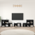 Set dulap TV cu raft cu depozitare 8 pcs Stejar Negru Lemn compozit GartenMobel Dekor