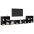 Set dulap TV cu raft cu depozitare 8 pcs Stejar Negru Lemn compozit GartenMobel Dekor