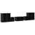 Set dulap TV cu raft cu depozitare 8 pcs Stejar Negru Lemn compozit GartenMobel Dekor