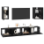 Dulap pentru TV pe Perete 6 pcs Stejar negru Lemn compozit GartenMobel Dekor