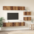 Bibliotecă TV cu depozitare cu ușă 8 pcs Lemn vechi 60 x 30 x 30.5 cm GartenMobel Dekor