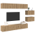 Bibliotecă TV 8 pcs Stejar artisanal 60 x 30 x 30.5 cm GartenMobel Dekor