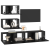 Set de Dulapuri pentru TV 4 pcs Stejar negru 80 x 30 x 30 cm GartenMobel Dekor
