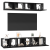 Set comodă TV 5 pcs Stejar Negru Mediu 80 x 30 x 30.5 cm GartenMobel Dekor