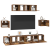 Set Cabinet TV Altele cu depozitare cu ușă 7 pcs Lemn vechi 80 x 30 x 30 cm GartenMobel Dekor