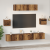 Set Cabinet TV Altele cu depozitare cu ușă 7 pcs Lemn vechi 80 x 30 x 30 cm GartenMobel Dekor