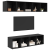 Set comodă TV 4 pcs Stejar negru 37 x 37 x 142.5 cm GartenMobel Dekor