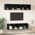 Set comodă TV 4 pcs Stejar negru 37 x 37 x 142.5 cm GartenMobel Dekor