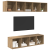 Set comodă TV 4 pcs stejar artizanal 37 x 37 x 142.5 cm GartenMobel Dekor