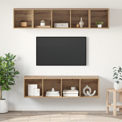 Set comodă TV 4 pcs stejar artizanal 37 x 37 x 142.5 cm GartenMobel Dekor