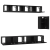 Set comodă TV 6 pcs Stejar negru 100 x 30 x 30 cm Lemn compozit GartenMobel Dekor