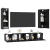 Set comodă TV 5 pcs Stejar negru Mediu 30.5 x 30 x 90 cm GartenMobel Dekor