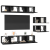 Bibliotecă TV 6 pcs Stejar negru 80 x 30 x 30.5 cm GartenMobel Dekor
