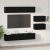Bibliotecă TV 6 pcs Stejar negru 80 x 30 x 30.5 cm GartenMobel Dekor
