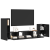 Dulap pentru TV pe Perete 4 pcs Stejar negru Lemn compozit GartenMobel Dekor
