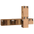 Set comodă TV cu raft 5 pcs Lemn vechi Mediu 181 x 30 x 120 cm GartenMobel Dekor