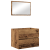 Set de mobilier pentru baie 3 pcs Lemn vechi 60 x 38.5 x 45 cm GartenMobel Dekor