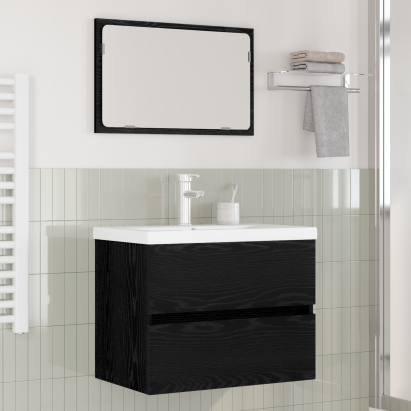 Set de mobilier pentru baie 3 pcs stejar artizanal GartenMobel Dekor