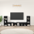Cabinet TV cu raft cu depozitare 4 pcs Stejar negru 37 x 35 x 107.5 cm GartenMobel Dekor