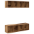 Set comodă TV 2 pcs Lemn vechi 37 x 37 x 142.5 cm Lemn compozit GartenMobel Dekor