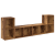 Set comodă TV 4 pcs Lemn vechi 72 x 35 x 36.5 cm Lemn compozit GartenMobel Dekor